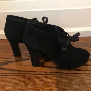 Helped booties suede lace up